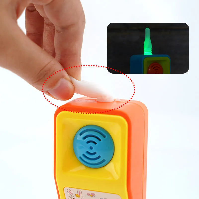Children's educational toy with sound and light functions featuring cartoon animal design for 3 year olds