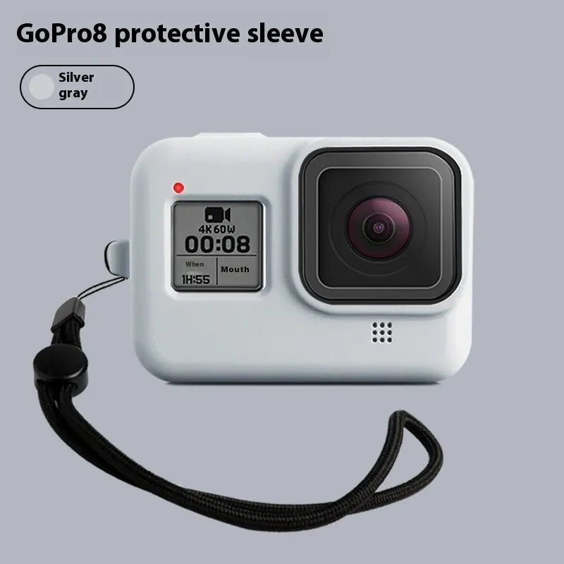 GoPro Hero8 Black silicone protective sleeve with carrying strap in blue colour option