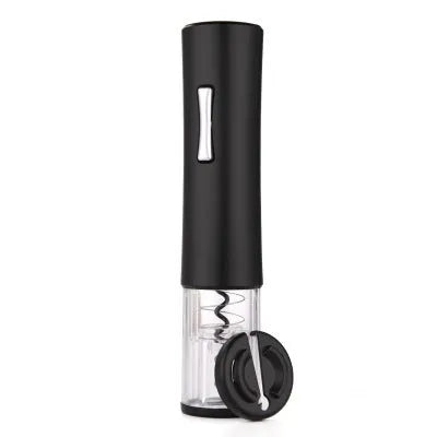 Automatic electric wine bottle opener with foil cutter in black, red, or white colours.