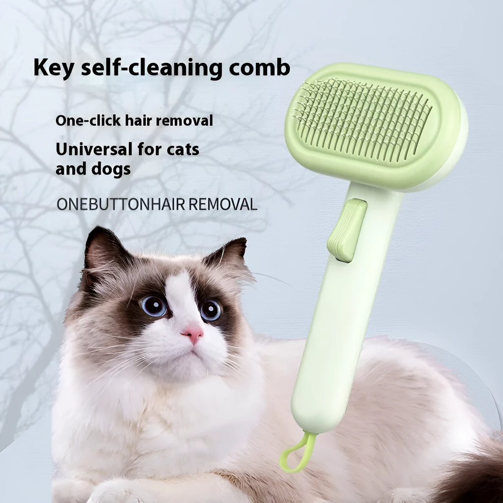 Large pet hair removal comb and knot untying shaver in light grey, pink, or light green