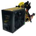 Black ATX server power supply unit with 110V input and multiple 6+2 pin GPU connectors rated up to 2000W