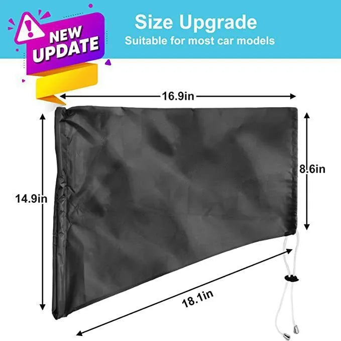 Waterproof cover for EV charging with drawstring closure in black colour