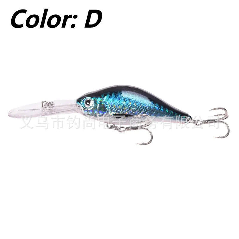 10.5cm Little Fat Man fishing lure with floating rock and long tongue board design in multiple colours