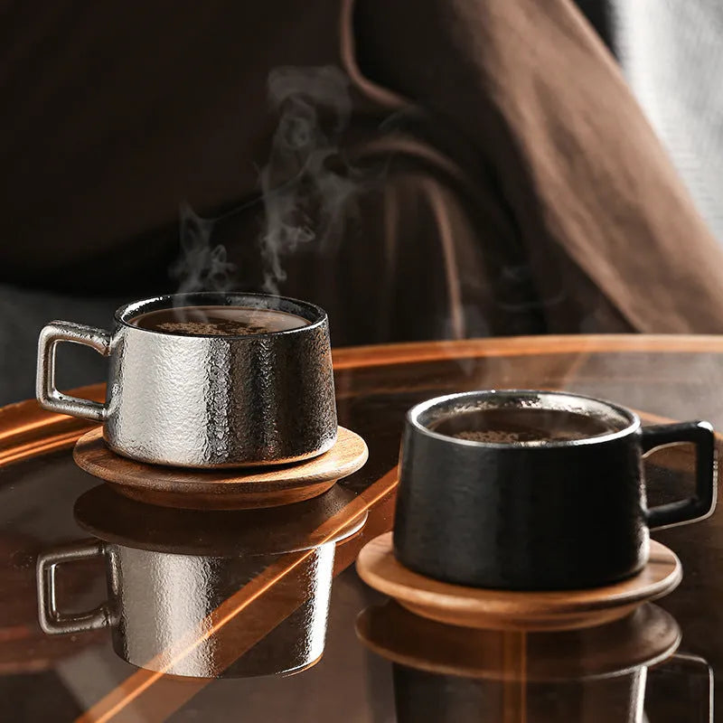 Office gift tumbler set with gold-plated gift box and 250ml capacity coffee cup