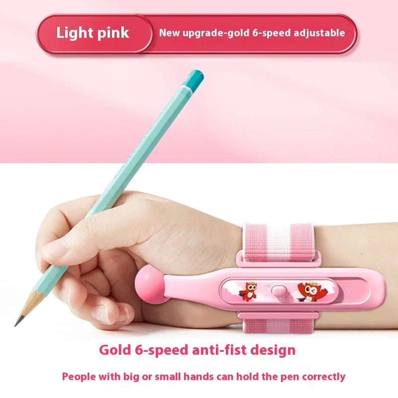 Blue anti-hook wrist brace pen control corrector for children's writing posture