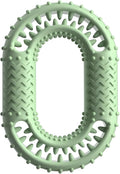 Blue O-ring shaped dog chew toy for aggressive chewers and dental health