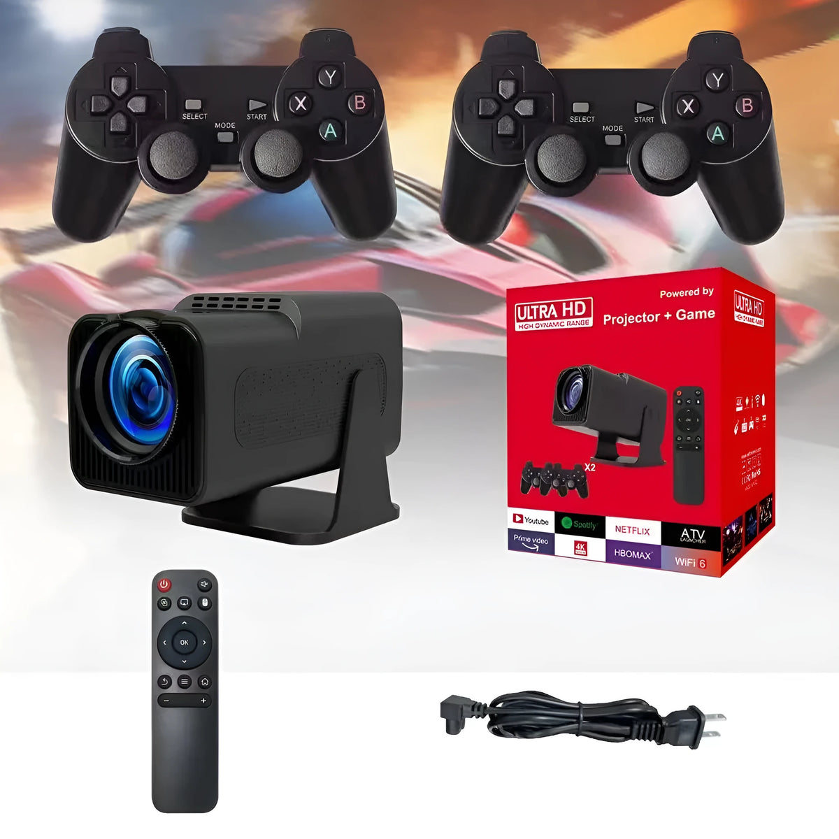 720p HD wireless home projector for game consoles with international safety certification