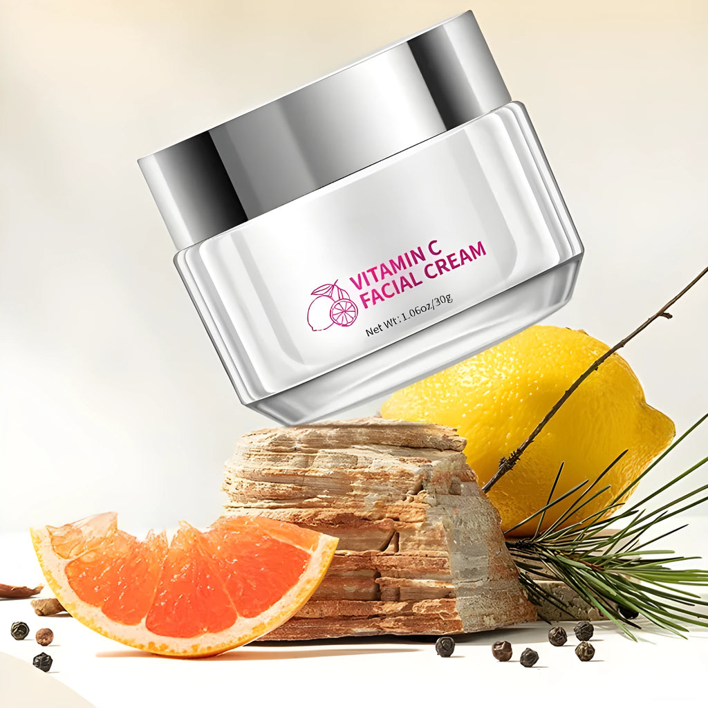 30g jar of Vitamin C face cream for universal skin types.