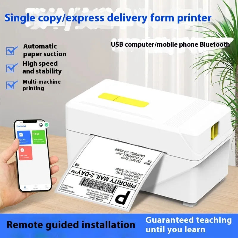 FlashLabel Thermal Express Face Single Machine label printer in black and white models