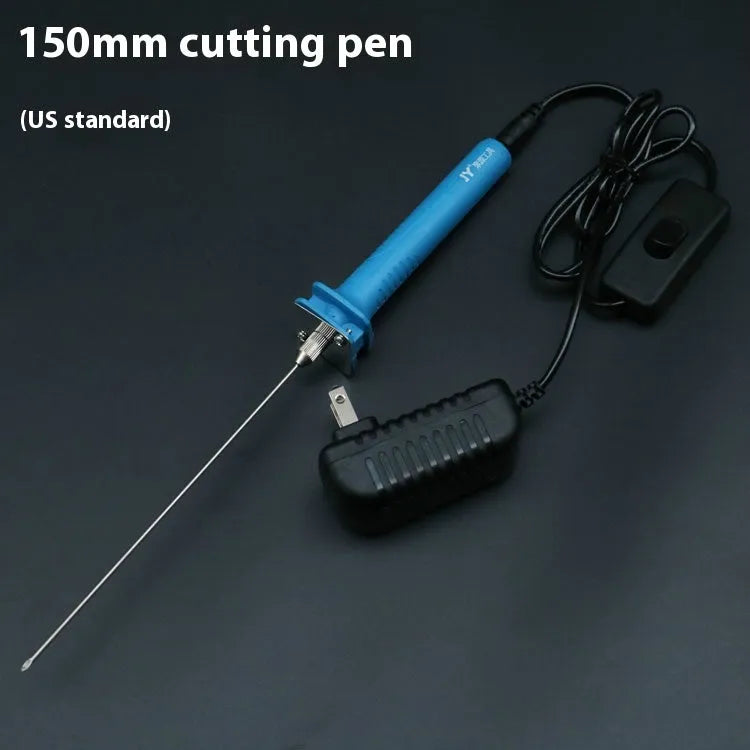 Blue electric heating cutter pen with plastic handle for cutting foam board and polystyrene materials
