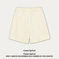 Children's loose cotton denim shorts in charcoal grey, cream apricot, khaki, grey green, and black colours