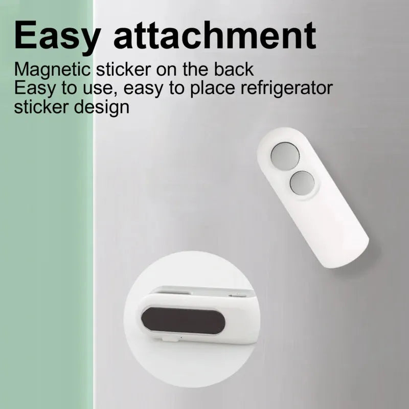 Handheld white vacuum sealer with cutter blade and magnetic back for bag sealing