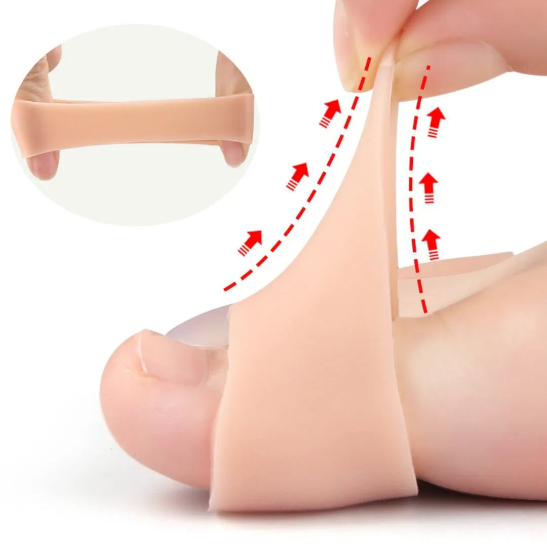Soft SEBS high heel toe protectors in skin colour, transparent and white, S/L sizes, one pair