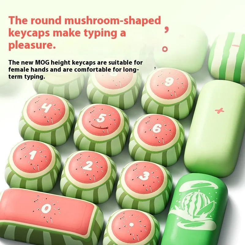Watermelon theme mechanical keyboard key caps with sublimation printing on five sides