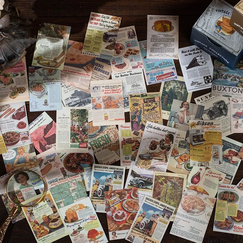 Retro style decorative stickers 320 pieces 4cm × 6cm size double gummed paper Japanese paper