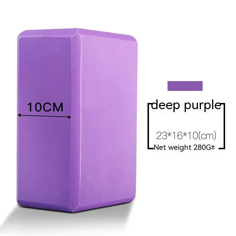 High-density EVA yoga block in mint green colour showing its rectangular shape and flat sides.