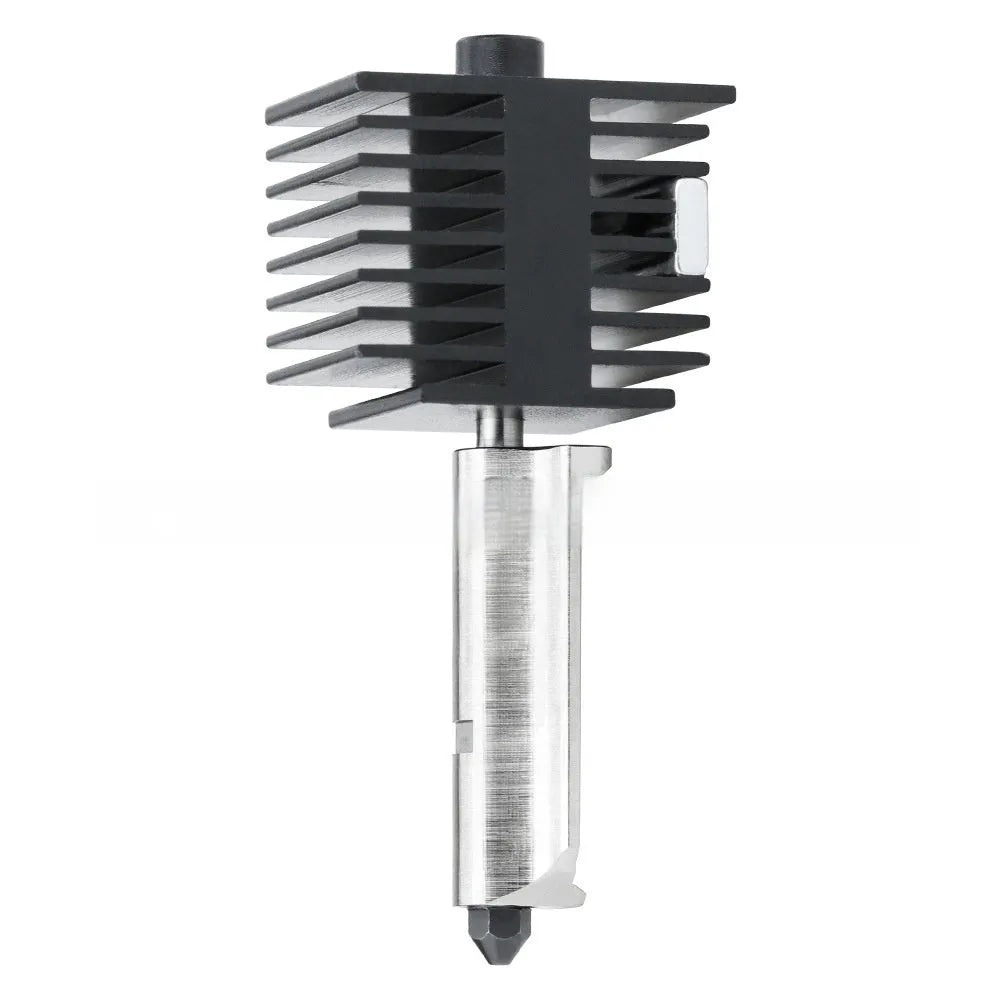 A1 Mini 3D printer hardened steel hot end nozzle assembly with black silicone sleeve