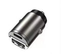 Mini 30W car cigarette lighter charger in zinc alloy housing with PD and QC fast charging