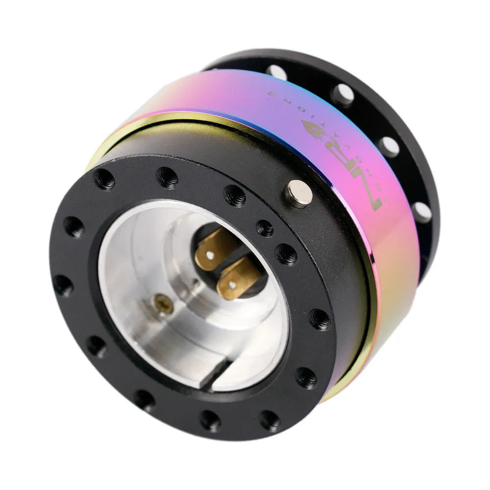 Colourful car steering wheel quick release device with height adjustment connection base