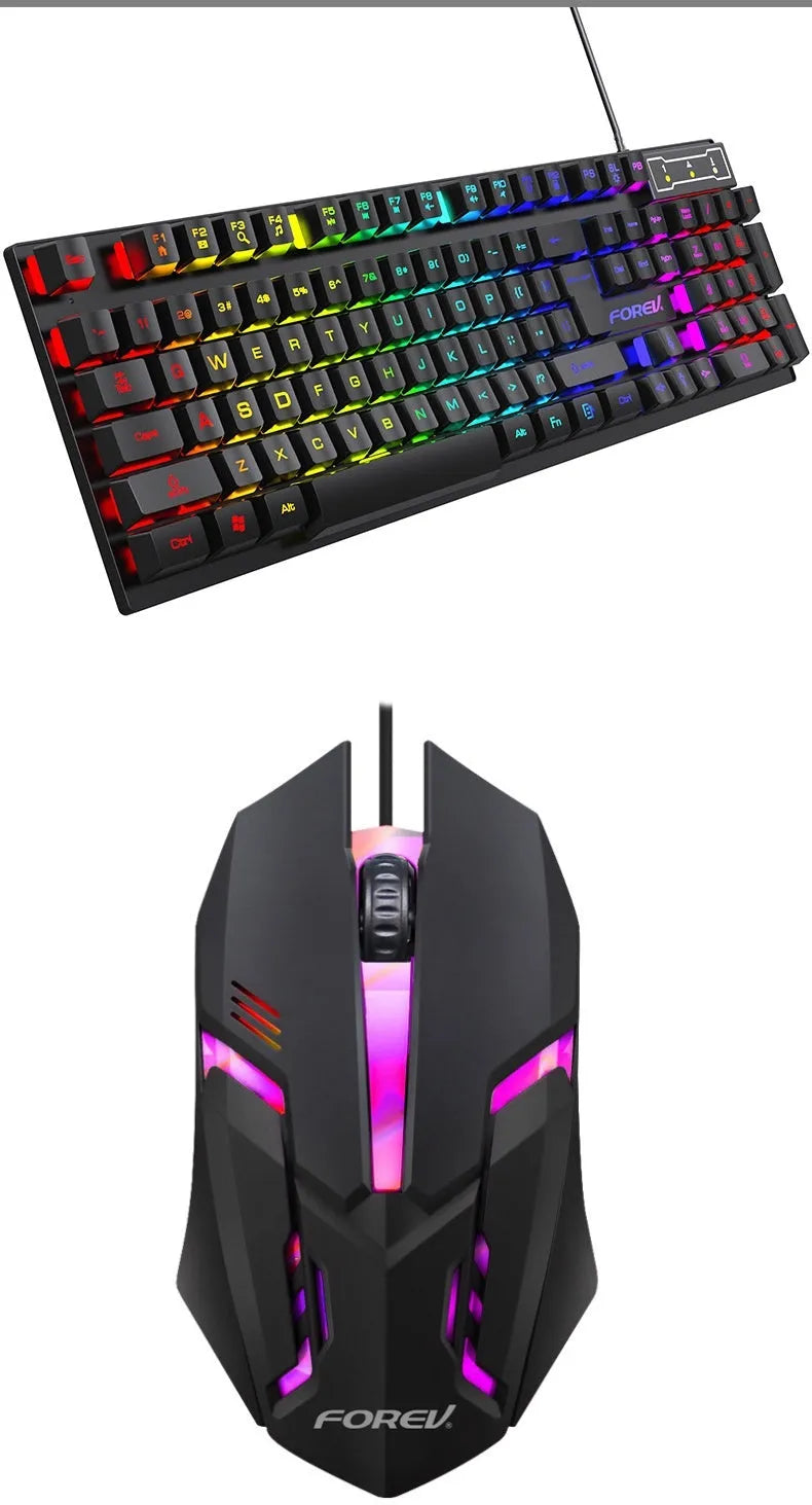 Black 104-key gaming keyboard with backlight illumination showing full key layout
