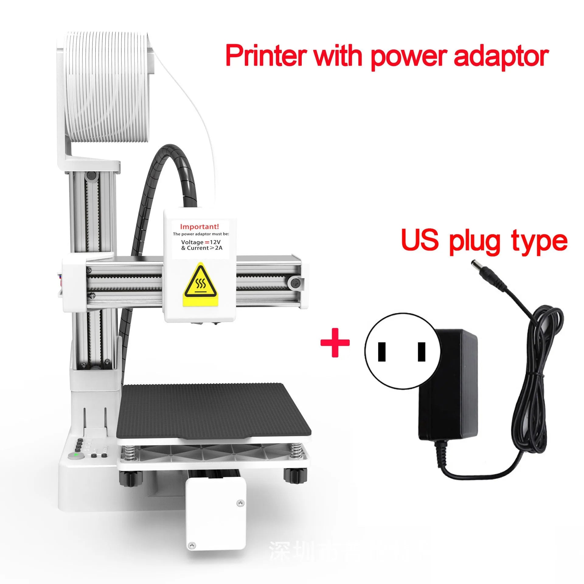 White EasyThreed K10 3D printer with 175mm print volume for TPU and PLA filaments