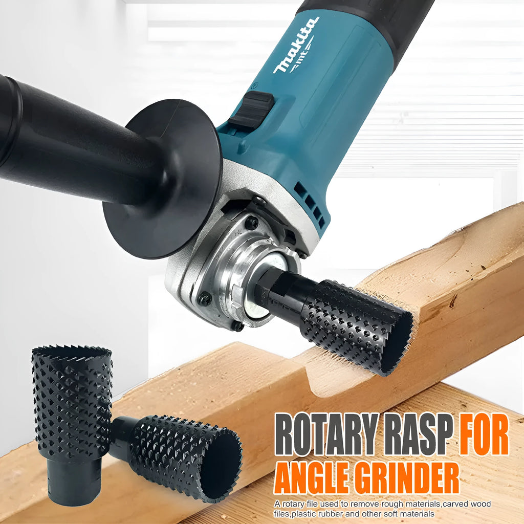 Angle grinder grinding head with spherical design and M10 M14 thread adaptors for woodworking