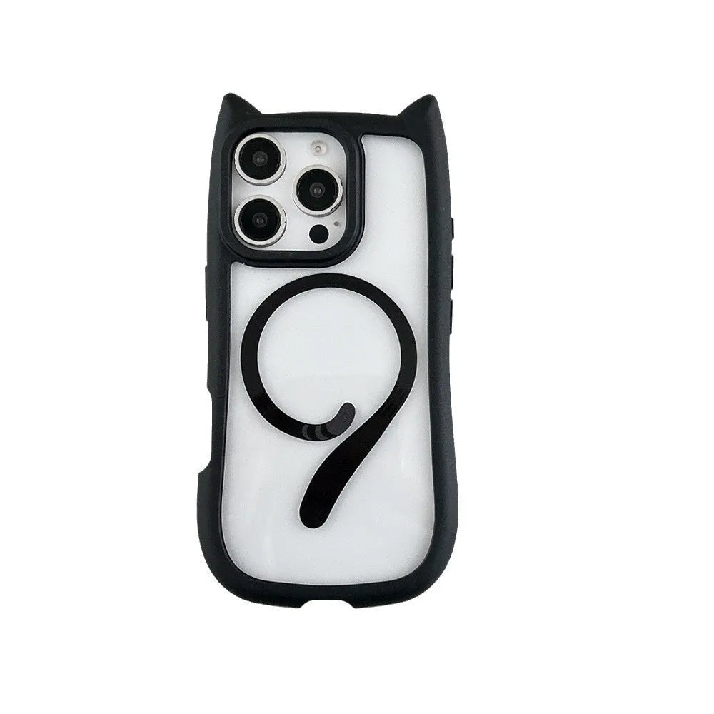 Transparent acrylic and TPU dual-layer shockproof phone case for IPhone 17 series in black, blue, grey, pink.