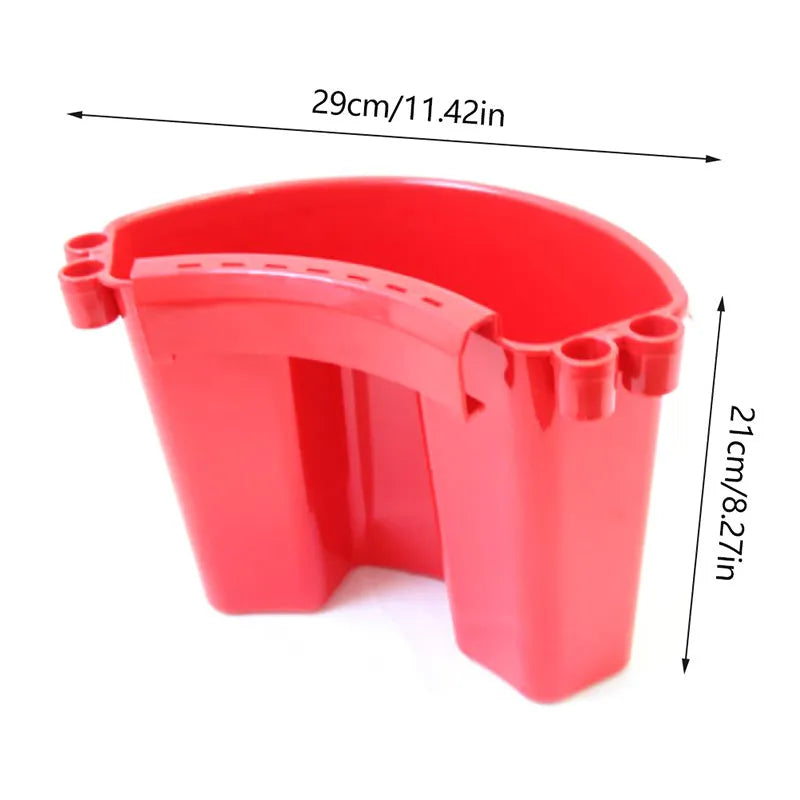 Polypropylene car wash bucket with grit guard in black, red, blue, or pink colour options