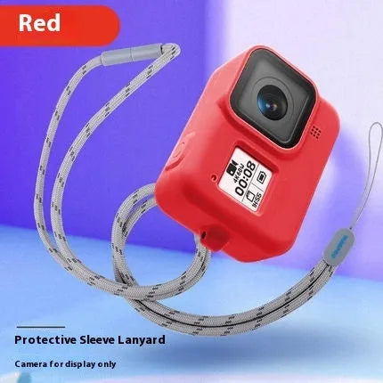 GoPro Hero8 Black silicone protective sleeve with carrying strap in blue colour option