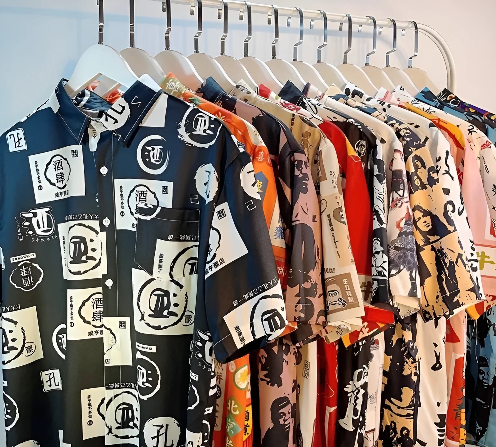 Printed short sleeve shirt with flower pattern in loose fit and cardigan style