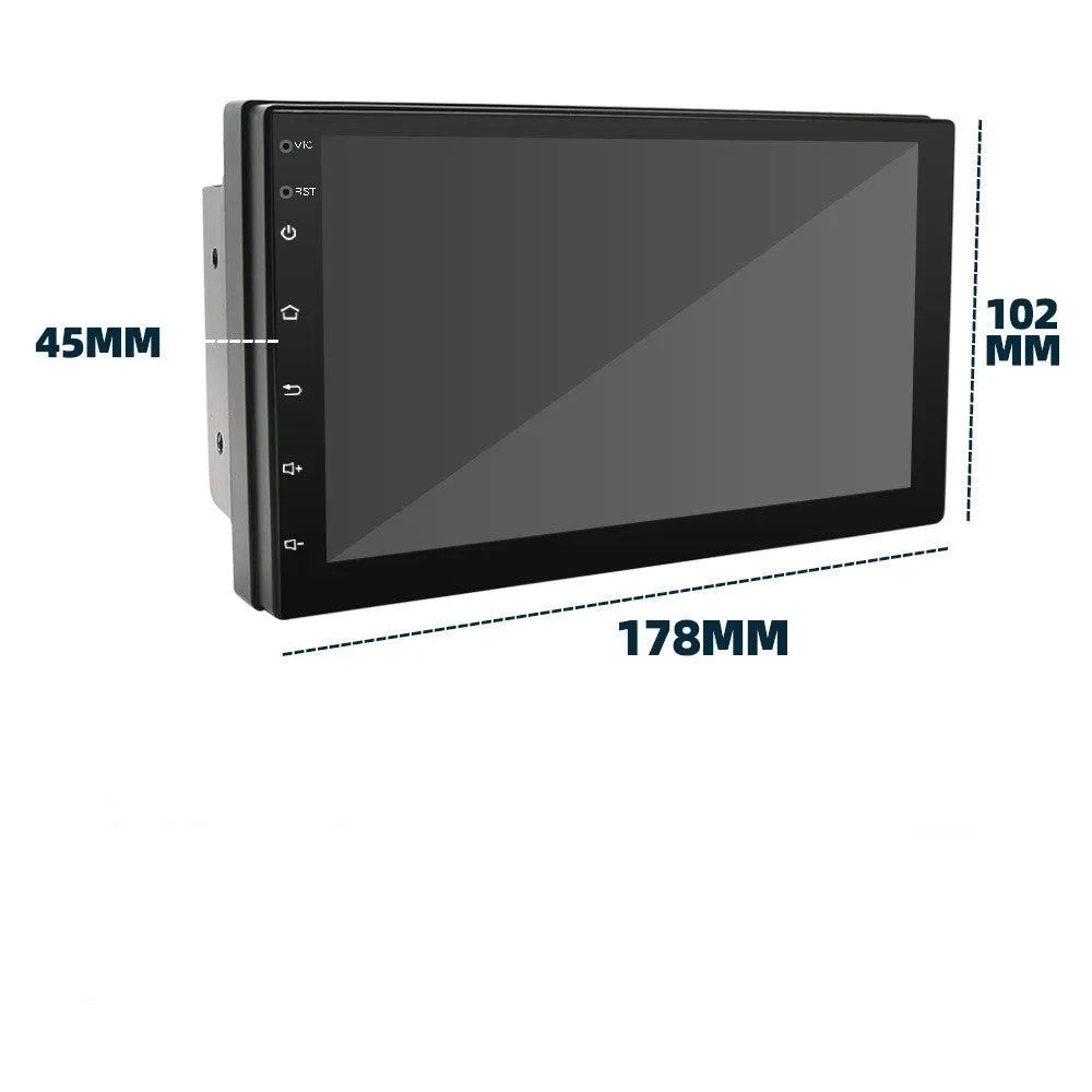 Black universal car MP5 navigation player with 7-inch display for CarPlay and Android Auto