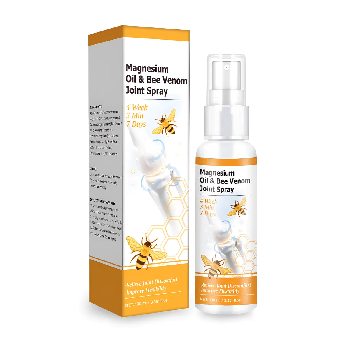 100ml magnesium oil spray gel bottle with spray mechanism for topical magnesium application