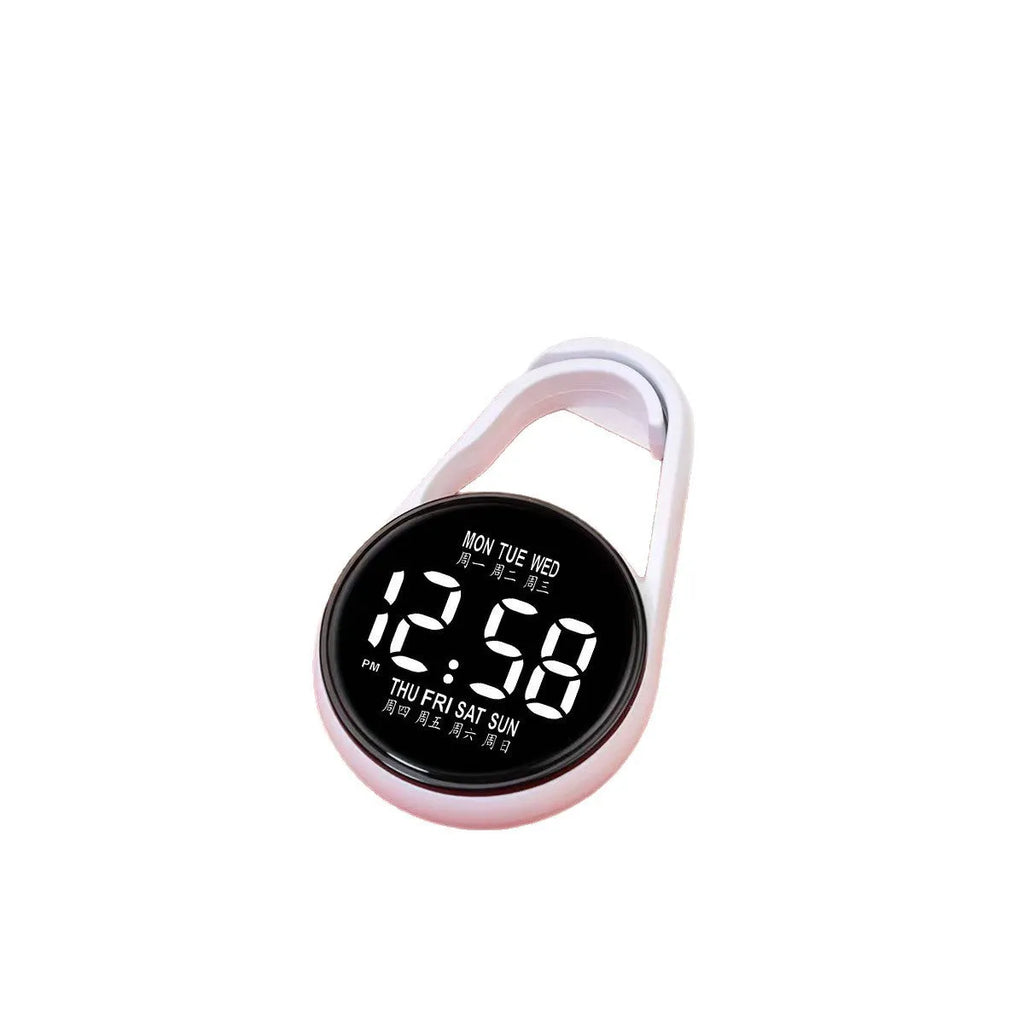 LED luminous digital electronic watch with plastic strap in choice of 10 colours on wrist
