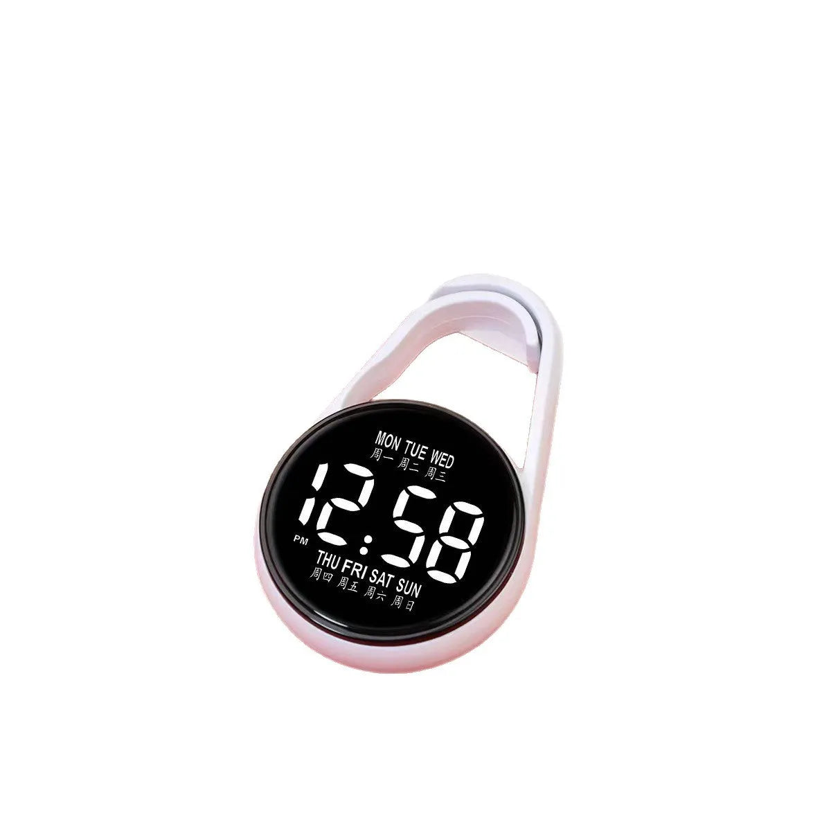 LED luminous digital electronic watch with plastic strap in choice of 10 colours on wrist