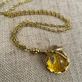 Hand carved dragonfly pendant necklace with vintage bronze finish on 925 sterling silver