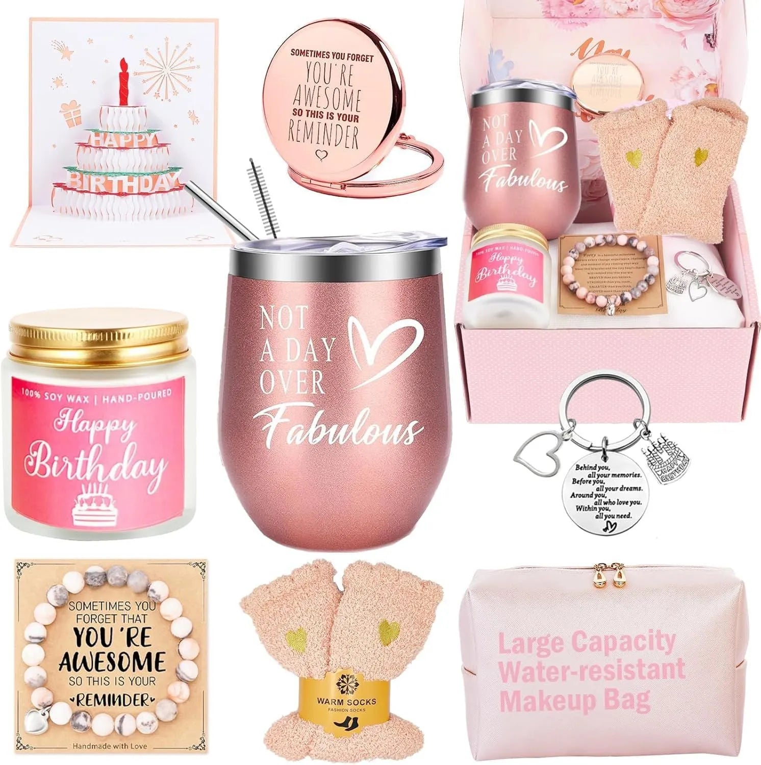 Aromatherapy candle gift box with multiple colour suit options including pink, purple, blue, black, and sunflower designs.