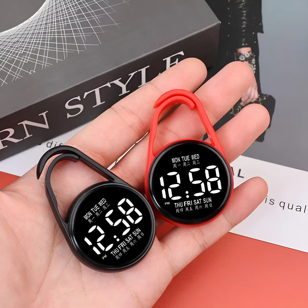 LED luminous digital electronic watch with plastic strap in choice of 10 colours on wrist