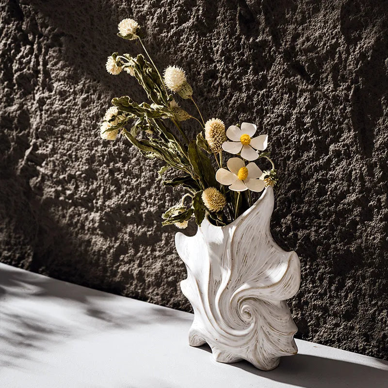 French art ceramic vase with European style design and coloured glaze finish