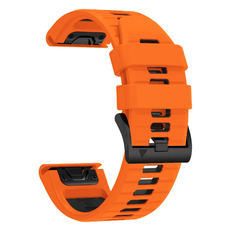 Fenix87pro6 two-colour quick release silicone watch strap for Garmin Fenix