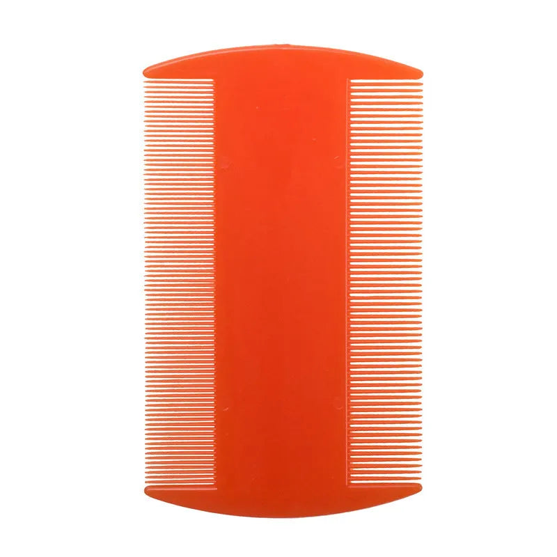 A plastic fine-toothed double-edged lice and flea comb shown in one of its eight available colour options.