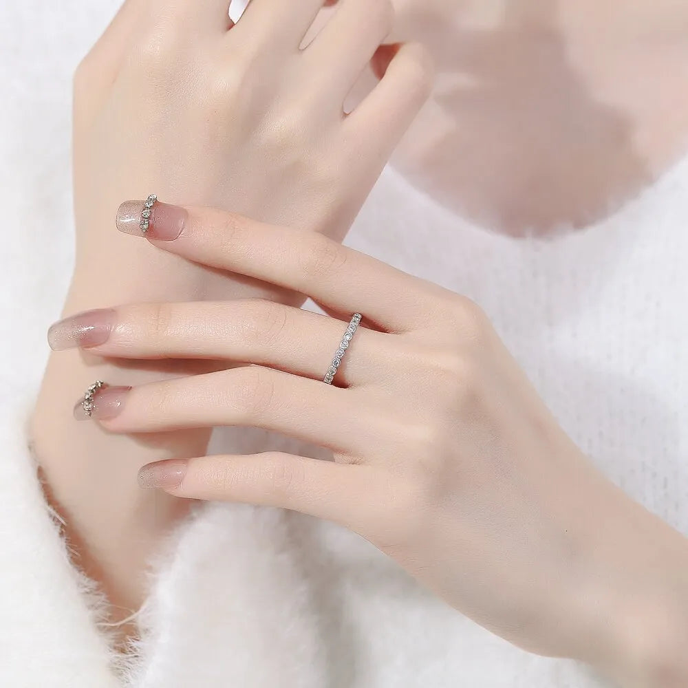 Geometric diamond tail ring with open mouth adjustable design in white gold or yellow gold colour finish