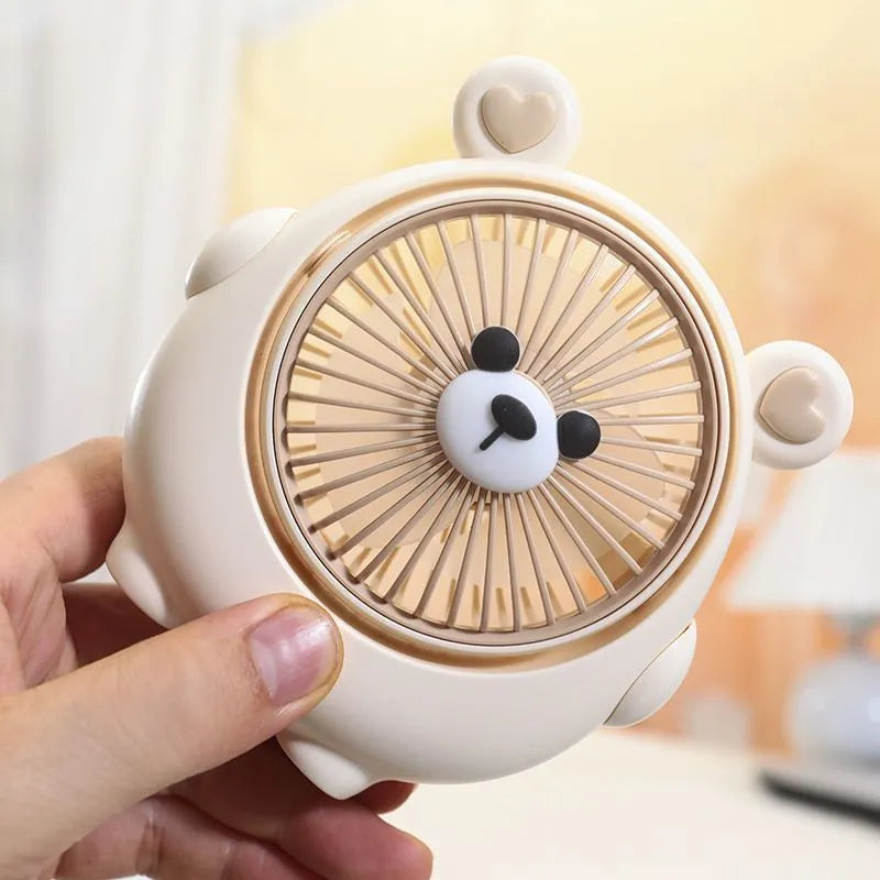 USB-powered desktop electric fan for dogs in one of six colours including bear brown and apricot puppy