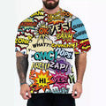 Men's loose fit short sleeve t-shirt with a choice of coloured letters print or eagle head print on front