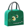 Orange bear cartoon insulated lunch bag for children with thick aluminum foil lining