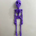 3D printed white skull refrigerator magnet showing detailed design and 18cm height