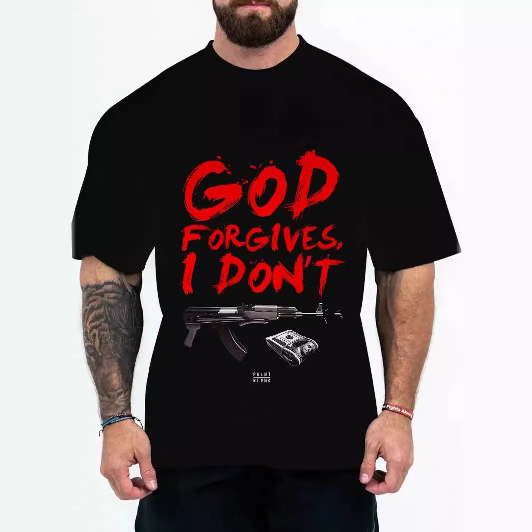 Men's loose fit short sleeve t-shirt with a choice of coloured letters print or eagle head print on front