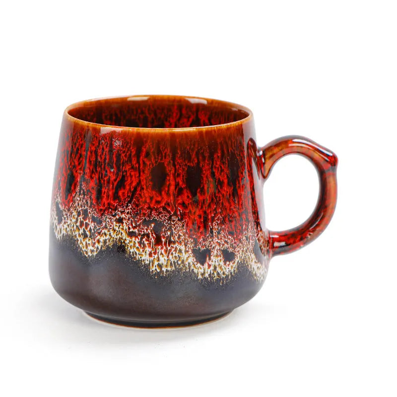 350ml capacity retro style coffee mug cup with 8.5cm height