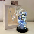 High-end bionic bouquet in a decorative tote bag, shown in a gradient blue colour option