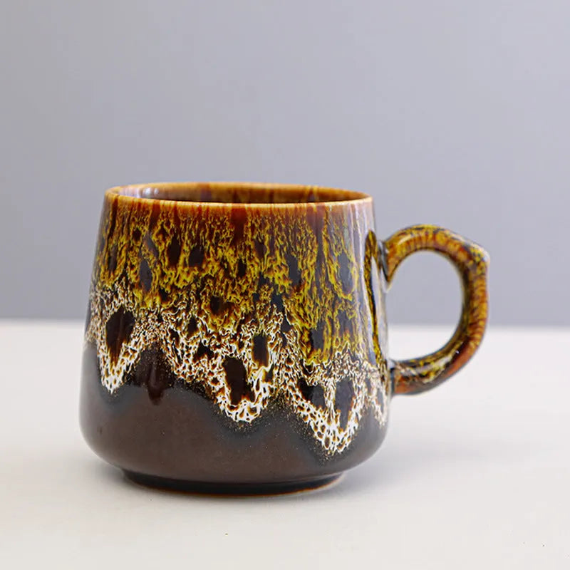 350ml capacity retro style coffee mug cup with 8.5cm height