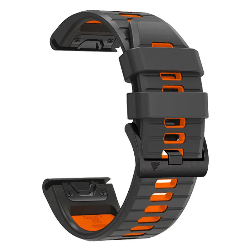 Fenix87pro6 two-colour quick release silicone watch strap for Garmin Fenix